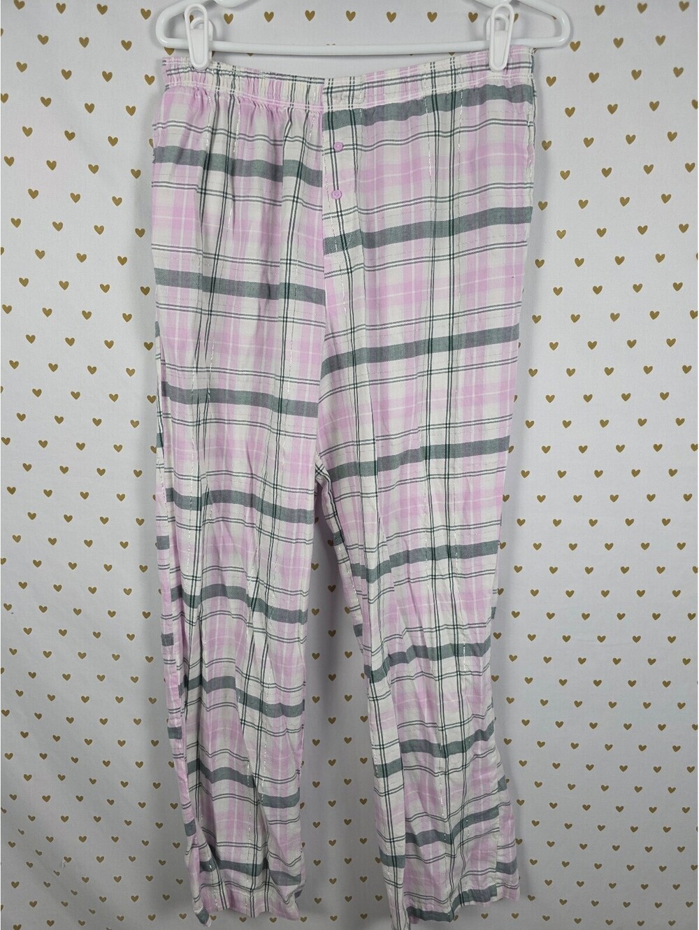 Victorias Secret PINK Plaid Flowy Sleep Pants Pajama Bottoms PJ MEDIUM